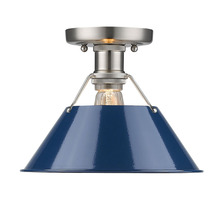  3306-FM PW-NVY - Orwell PW Flush Mount in Pewter with Matte Navy shade